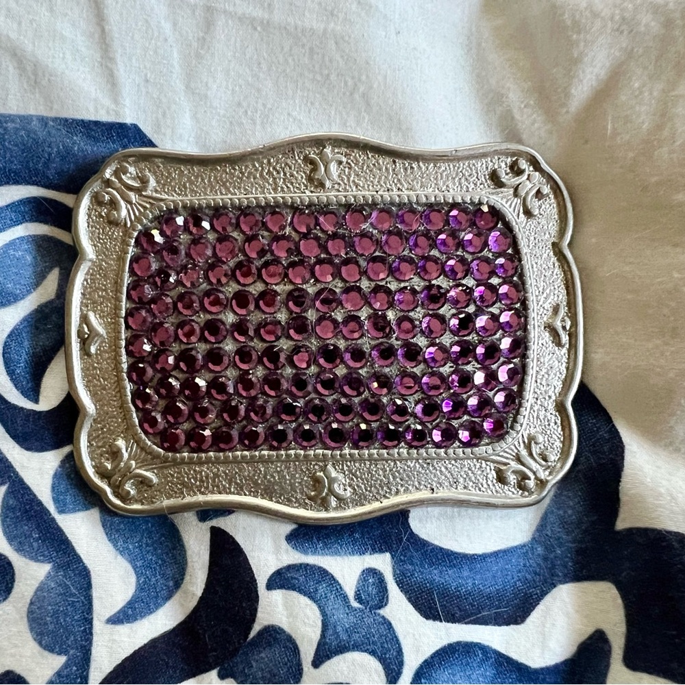 Crystal Embellished Belt Buckle
